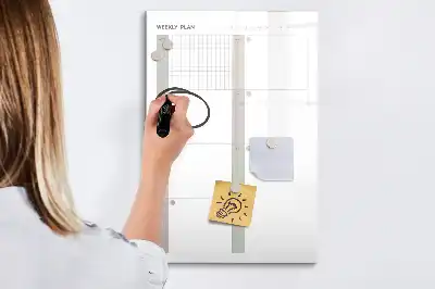 Tableau effaçable à sec magnétique planificateur hebdomadaire