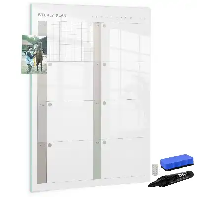 Tableau effaçable à sec magnétique planificateur hebdomadaire