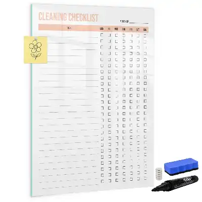 Tableau magnétique effaçable à sec modèle pour liste de nettoyage