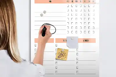 Tableau magnétique effaçable à sec liste de nettoyage