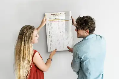 Tableau magnétique effaçable à sec pour le programme de repas hebdomadaire