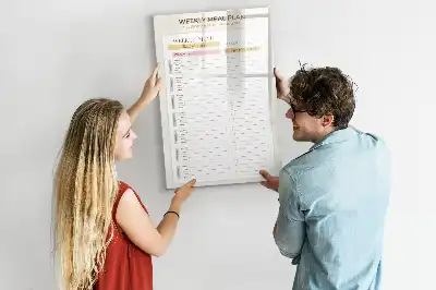 Tableau magnétique effaçable à sec pour le programme de repas hebdomadaire