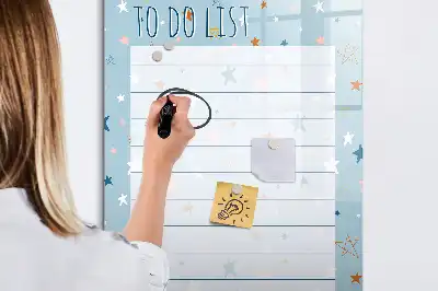 Tableau magnétique effaçable à sec liste de tâches