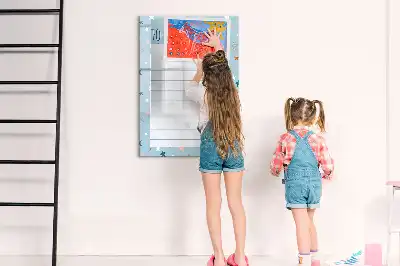 Tableau magnétique effaçable à sec liste de tâches