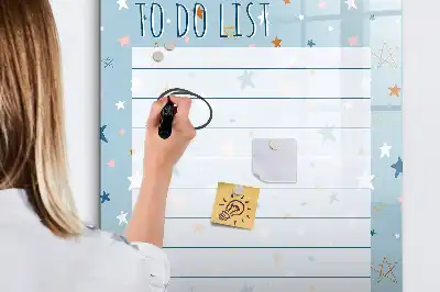 Tableau magnétique effaçable à sec liste de tâches