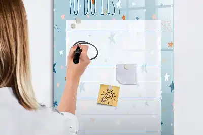 Tableau magnétique effaçable à sec liste de tâches