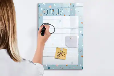 Tableau magnétique effaçable à sec liste de tâches