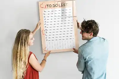 Tableau magnétique effaçable à sec pour liste de tâches