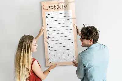 Tableau magnétique effaçable à sec pour liste de tâches