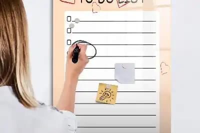 Tableau magnétique effaçable à sec pour liste de tâches