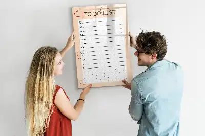 Tableau magnétique effaçable à sec pour liste de tâches