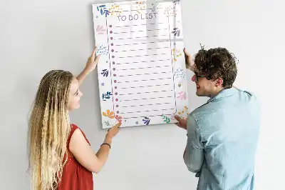 Tableau magnétique effaçable à sec liste de tâches