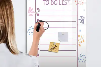 Tableau magnétique effaçable à sec liste de tâches