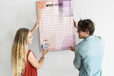 Tableau magnétique effaçable à sec liste de choses à faire