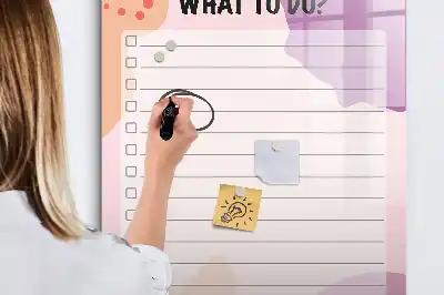Tableau magnétique effaçable à sec liste de choses à faire
