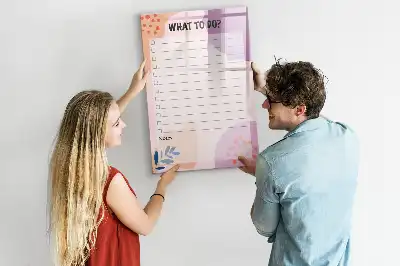 Tableau magnétique effaçable à sec liste de choses à faire