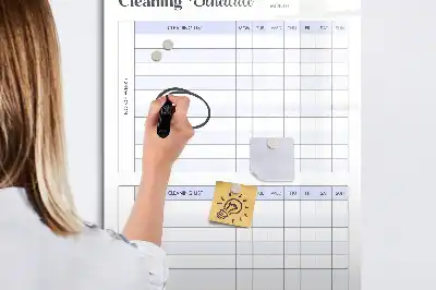 Planning de ménage tableau magnétique effaçable à sec