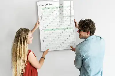 Tableau des tâches magnétique effaçable à sec avec surface effaçable à sec