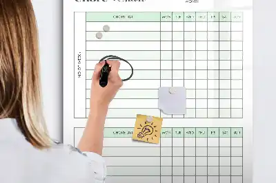 Tableau des tâches magnétique effaçable à sec avec surface effaçable à sec