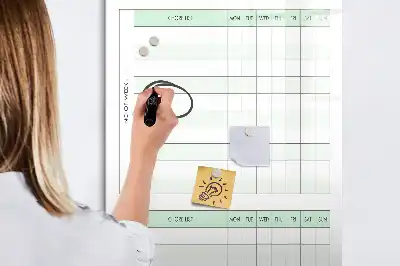 Tableau des tâches magnétique effaçable à sec avec surface effaçable à sec