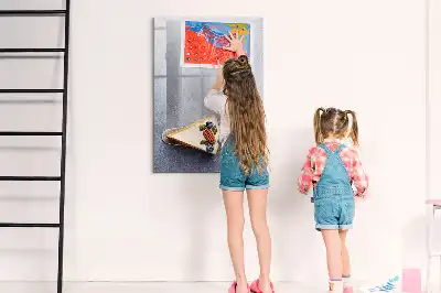 Tableau effaçable à sec magnétique en forme de part de gâteau