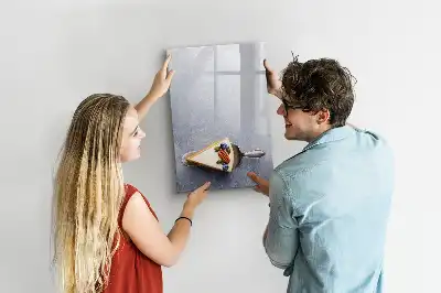 Tableau effaçable à sec magnétique en forme de part de gâteau