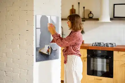 Tableau effaçable à sec magnétique en forme de part de gâteau
