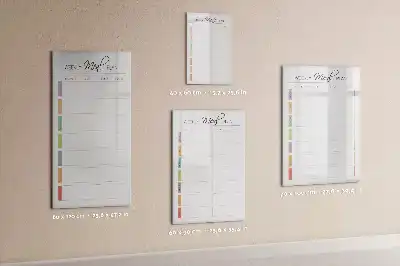 Tableau magnétique effaçable à sec organisateur pour programme de repas hebdomadaire