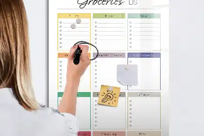 Tableau magnétique effaçable à sec pour liste de courses