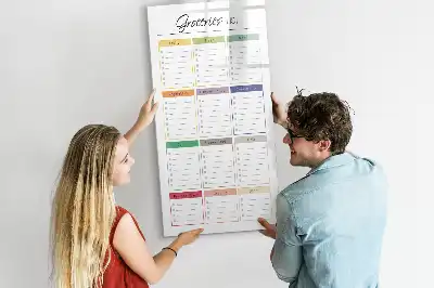 Tableau magnétique effaçable à sec pour liste de courses