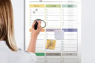 Tableau magnétique effaçable à sec pour liste de courses