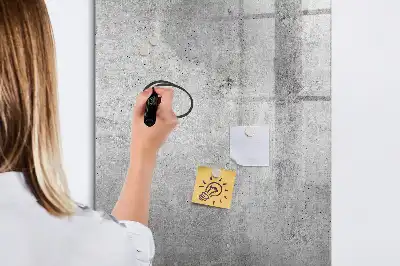 Tableau magnétique effaçable à sec en béton clair