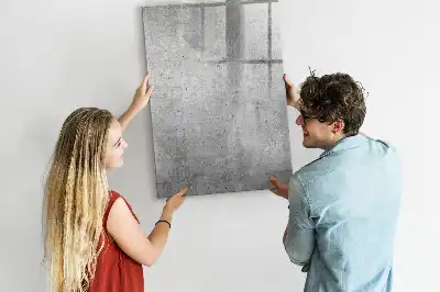 Tableau magnétique effaçable à sec en béton clair