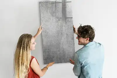 Tableau magnétique effaçable à sec en béton clair