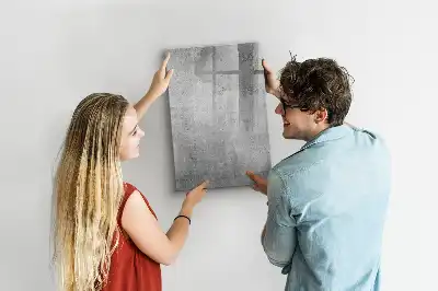 Tableau magnétique effaçable à sec en béton clair