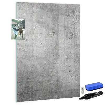 Tableau magnétique effaçable à sec en béton clair