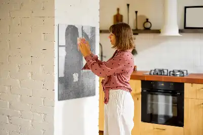 Tableau magnétique effaçable à sec en béton clair