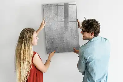 Tableau magnétique effaçable à sec en béton clair