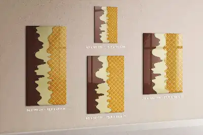Tableau magnétique effaçable à sec modèle glace avec nappage