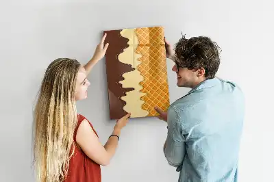 Tableau magnétique effaçable à sec modèle glace avec nappage