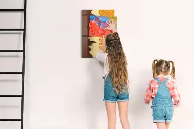 Tableau magnétique effaçable à sec modèle glace avec nappage