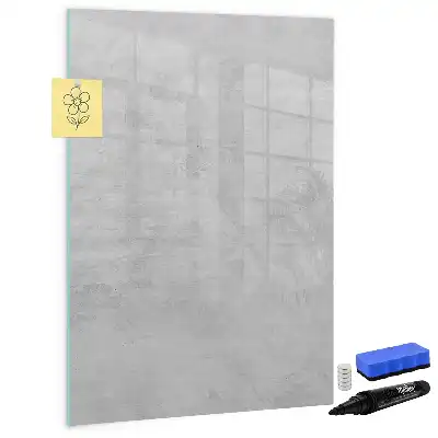 Tableau effaçable à sec magnétique en béton clair