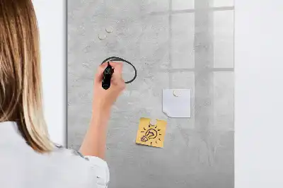 Tableau effaçable à sec magnétique en béton clair