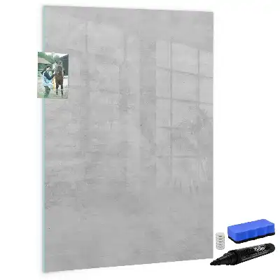 Tableau effaçable à sec magnétique en béton clair