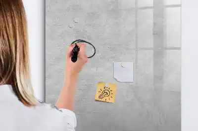 Tableau effaçable à sec magnétique en béton clair