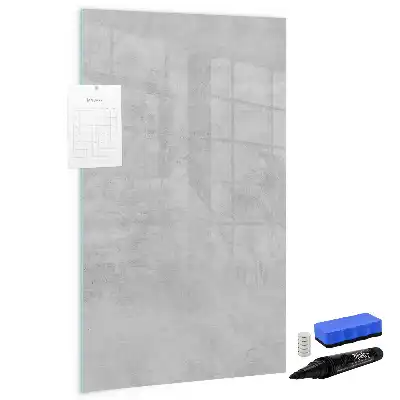 Tableau effaçable à sec magnétique en béton clair