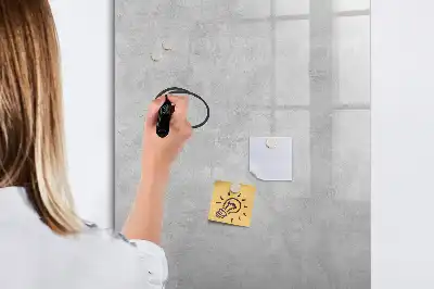 Tableau effaçable à sec magnétique en béton clair
