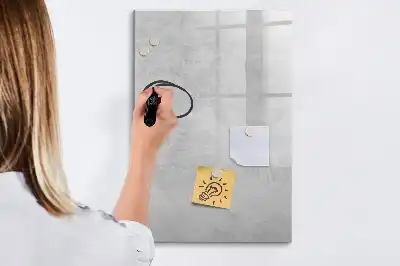 Tableau effaçable à sec magnétique en béton clair