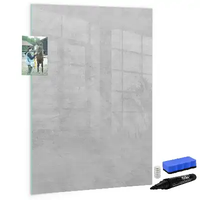 Tableau effaçable à sec magnétique en béton clair