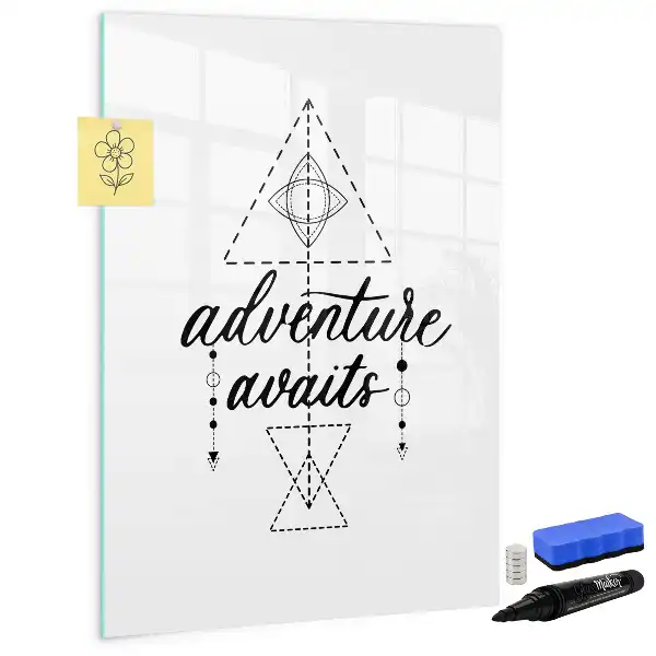 Tableau magnétique effaçable à sec modèle Aventure